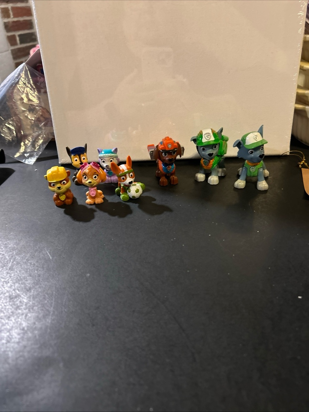Paw Patrol Mini Figures Set - Yellow, Orange, Green, Blue